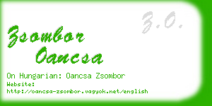 zsombor oancsa business card